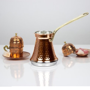 หม้อกาแฟทองแดงสไตล์คลาสสิกทรงกลม ดีไซน์แบบดั้งเดิม สำหรับกาแฟและชา - Product Image 1