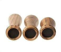 Ensemble de porte-bougies en bois massif poli, respectueux de l'environnement, décoration de table, style rustique, MULTI CRAFT - Product Image 5