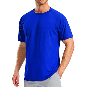 T-shirt à manches courtes pour homme, noir, 100% polyester, tricoté, séchage rapide, col rond, coupe classique, imprimé, décontracté, écologique - Product Image 3