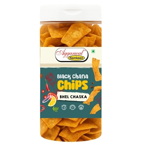 Chips de chana noires saveur Bhel Chaska, collation saine, chips de pois chiches croustillantes, riches en protéines, sans gluten, collation acidulée et croustillante - Product Image 1