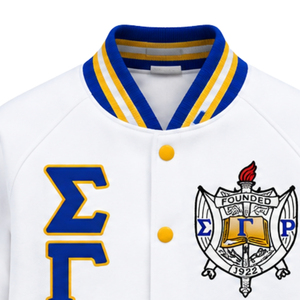 เสื้อแจ็คเก็ตบอมเบอร์ผู้หญิงแบบสั่งทำพิเศษของ Sigma Gamma Rho เสื้อผ้าสตรีนักศึกษาสมาคมกรีกสุดเก๋ เสื้อแจ็คเก็ตแฟชั่นลำลองแบบมีซิป ผู้ผลิตเสื้อแจ็คเก็ตแฟชั่น - Product Image 3