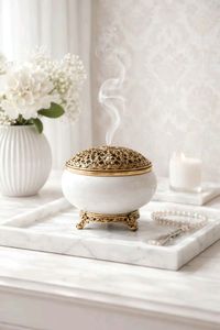 Trending Design Brass and Stainless Steel Gold Color Customized Shape Bakhoor and Incense <b>Burner</b> Bowl with Finest Quality - Product Image 3