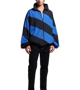 Chaquetas cortavientos arrugadas de nailon personalizadas de talla grande para hombre, chaqueta cortavientos ligera e impermeable con cremallera para hombre - Product Image 3