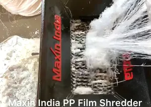 Dernier modèle de broyeur de film LDPE à double arbre semi-automatique, capacité 5000 kg/h, machines de broyage de plastique - Product Image 2