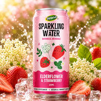HALAL gecertificeerde Elderflower Aardbei Frisdrank Sprankelende Drank 320ml blik Gezonde RTD Drank voor Export Bulk Levering Beschikbaar