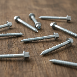Tornillo de Cabeza Hexagonal Externa de Acero al Carbono CLASE 4, Marca PDC, Modelo 4, Resistente a la Corrosión, Galvanizado en Caliente, Rosca para Madera, Métrica/Pulgada - Product Image 2