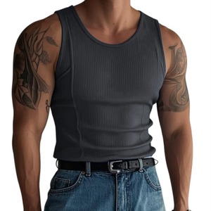 Camisetas Deportivas de Gimnasio sin Mangas para Hombre, Talla Grande, 100% Algodón, Cuello Redondo - Product Image 3