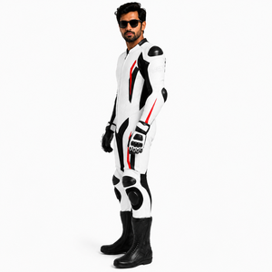 Combinaison de moto en cuir Samroz Sports, une pièce, pour hommes, grandes tailles, adultes, protections CE amovibles, hiver, résistante à l'eau, coupe-vent - Product Image 4