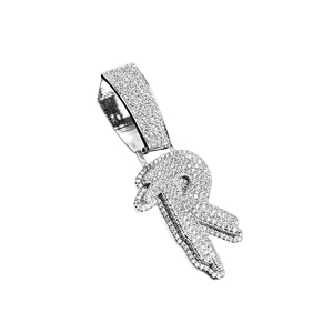 จี้เพชรโมอิสซาไนต์ทรงกลมเจียระไนแบบพิเศษ ตัวอักษรชื่อย่อ ชุบทองคำสีกุหลาบ เงินแท้ 925 ประดับเพชร VVS สำหรับงานปาร์ตี้ - Product Image 4