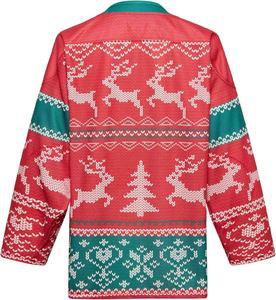 Chaqueta de Jersey de hockey unisex sublimada personalizada Juego de hockey sobre hielo de práctica de Navidad con sublimación completa con nombre de equipo personalizado - Product Image 2