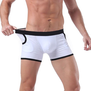Boxers pour hommes en modal, doux, légers, respirants, coupe ample, sous-vêtements, taille élastique, confortables, pour la détente et le sommeil, vente en gros, personnalisables - Product Image 4