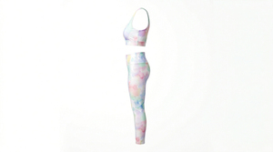 Ensemble 2 pièces de leggings et soutien-gorge de yoga pour femme – Léger, respirant, motif uni, écologique, réversible, grande taille, sans couture sur le devant - Product Image 4