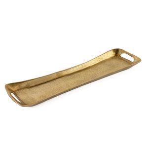 Plateau de service en laiton raffiné, vaisselle artisanale haut de gamme pour la maison, l'hôtel, le restaurant, les banquets, les mariages et les événements. - Product Image 1
