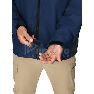 Veste coupe-vent à capuche de qualité supérieure Relevo pour homme, manches longues, imperméable, hiver, décontractée, couleur unie, fermeture éclair sur le devant - Product Image 2