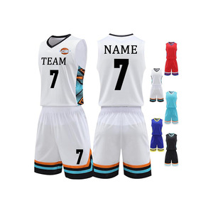 Camiseta de Baloncesto Personalizada con Nombre y Número del Equipo, Sublimada, Cuello en V, Sin Mangas, Uniformes para Adultos Unisex, Transpirable, de Poliéster - Product Image 1