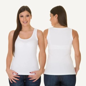 Camiseta sin mangas de color sólido para mujer, top corto informal blanco para verano, camiseta deportiva de longitud corta - Product Image 2
