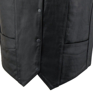 Chaleco de Cuero Personalizado para Hombre, Diseño 2026, Color Sólido, de la Mejor Calidad, Estilo Motero, Sin Mangas, Precios Bajos - Product Image 6