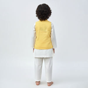 Ensemble Kurta Pyjama en Coton de Haute Qualité pour Garçons avec Veste Brodée Imprimée, Tenue Traditionnelle Ethnique pour Enfants, Prix Export - Product Image 5
