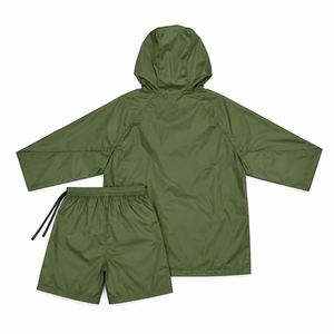 Conjunto de Chaqueta Cortavientos Impermeable con Capucha para Hombre, Estilo Urbano, Otoño, de Alta Calidad, Dos Piezas, con Cierre, Ligero, 100% - Product Image 2