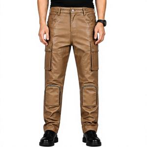 Pantalon en cuir de qualité supérieure pour homme, doux, confortable, coupe droite, durable, respirant, séchage rapide, classique, décontracté, tendance, hiver - Product Image 5