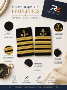 Epaulettes de hombro de alta calidad diseñados para uniformes que brindan comodidad, durabilidad y un ajuste profesional seguro. - Product Image 5
