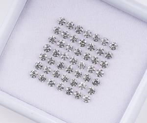 1.70 MM, Diamante natural suelto, Diamante sal y pimienta, Diamante de talla brillante redonda, Diamante Melee de fantasía para la elaboración de joyas - Product Image 2