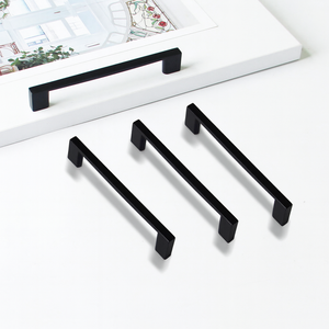 Modern Minimalist Zinc Alloy Cabinet Handle Matte <b>Black</b> Solid Durable Eco-Friendly Easy Installation Bedroom Drawer Dresser - Product Image 2