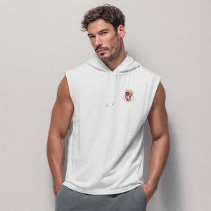 Haut de football sans manches à capuche pour homme, idéal pour l'entraînement sportif, personnalisable par sublimation - Product Image 3