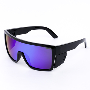3411 High Quality Retro Custom Removable Shield ANSI Z87 Safety <b>Sunglasses</b> Polarized Mirror Oversize <b>Square</b> Shades Women Men - Product Image 4