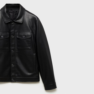 Veste d'hiver pour homme de qualité supérieure au meilleur prix, en cuir véritable, coupe-vent, imperméable, teinte unie, toutes tailles disponibles - Product Image 2