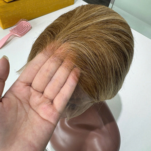 Color Rubio degradado con extensiones de cabello de peluca 13by4 de encaje frontal completo HD, cabello humano vietnamita - Product Image 2