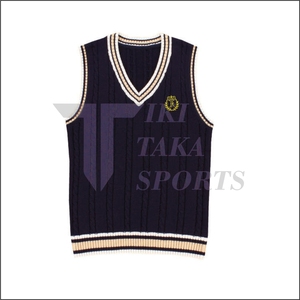 Tiki Taka Sports OEM High Quality Custom Men's School <b>Cardigan</b> <b>Sweater</b> Winter Wool/Nylon V-neck Full Sleeves Single Button Lace - Product Image 4