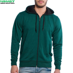 Comfortable <b>Thick</b> Cotton Zip Up Hoodie Men Soft Knit <b>Cardigan</b> Style Gym Sweat Shirt Warm Active Outwear - Product Image 1