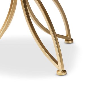 Modern <b>Round</b> <b>Side</b> <b>Table</b> with Iron Frame Wooden Top <b>Small</b> Coffee <b>Table</b> for Living Room Bedroom - Product Image 4