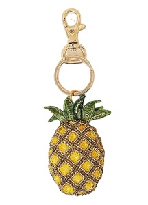 Lucky Fruit Apple Girl Cadena de teléfono con cuentas Lindo bolso Charm Colgante con cuentas de semillas Llavero con manzana Cereza Pera Limón - Product Image 6