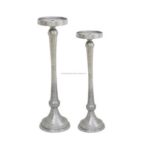 <b>Silver</b> Embossing Metal Candelabra <b>Candlestick</b> Holder for Home Wedding and Party Decorative Purpose - Product Image 3