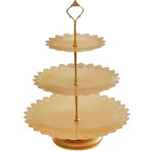 Designer Metal 2 Tier Cake Stand Dessert Display Rack Cupcake Holder Table Decor Event Styling - Product Image 5