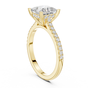 แหวนแต่งงานครบรอบแต่งงาน Aries Jewel Classic ประดับเพชร 2 กะรัต E VVS VS ทรงปรินเซสคัท เพชรเพาะเลี้ยงในห้องปฏิบัติการ ตัวเรือนทองคำแท้ 14K - Product Image 3