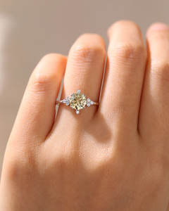 Anillos Modernos de Diamantes Redondos de Corte Brillante, Creados en Laboratorio, con Certificación IGI, en Oro de 14K y 18K, para Mujer, Joyería Fina de Compromiso - Product Image 2