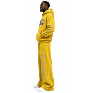 Conjunto Deportivo de Alta Calidad, Fabricante de Conjuntos Deportivos, Logotipo Personalizado al por Mayor, Pantalones Deportivos y Sudadera con Capucha de Algodón 100% - Product Image 3