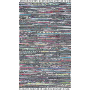 Handmade Indian Luxury Cotton Carpet Modern Rectangular Design Recycled <b>Black</b> Floor Mat for Home Prayer Area <b>Rug</b> by Designer - Product Image 4