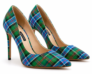 Escarpins écossais à motif tartan pour femme, style classique de luxe, talons aiguilles à carreaux pour mariage et soirée, vente directe usine - Product Image 1