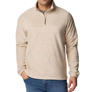 Veste polaire pullover grande taille pour hommes, tenue décontractée avec col montant fabriquée en usine pour l'hiver - Product Image 1