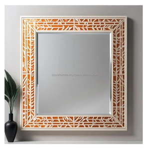 Exportateur indien Miroir incrusté d'os pour couloir ou salle de bain et décoration murale de chambre à coucher disponible pour l'approvisionnement mondial - Product Image 1