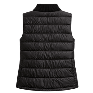 Gilet matelassé réversible pour femme, sans manches, léger, boutonné sur le devant, chaud, décontracté, pour l'automne et l'hiver, idéal pour la superposition - Product Image 2