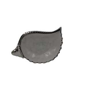 Bol en métal argenté, plateau festonné irrégulier, vaisselle décorative pour cadeau de mariage - Product Image 2