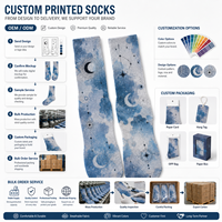 Chaussettes personnalisées pour adultes, impression couleur intégrale par sublimation, respirantes, 100% coton, OEM ODM, streetwear, équipes, événements, personnalisables