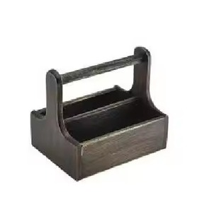 High Selling Wooden Caddy Cutlery Holder in Wall Nut Finished Caddy With Napkin Holder for Home Hotel Wedding Table caddy - Product Image 4