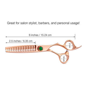 Ciseaux de barbier professionnels en acier inoxydable de 6,5 pouces, pointe affûtée, pour effiler et coiffer les cheveux, outil de beauté pour salon de coiffure - Product Image 2