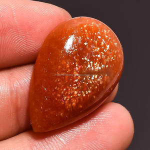 Fabuleux fin naturel poli Sunstone lisse poire forme lâche pierres précieuses Cabochon cabines 27X18X7 MM utilisation pour la fabrication de bijoux article - Product Image 1